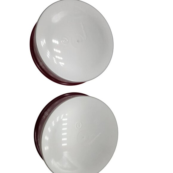 Tupperware Holiday Star Design Round Containers With Red Lids New - Picture 3 of 3